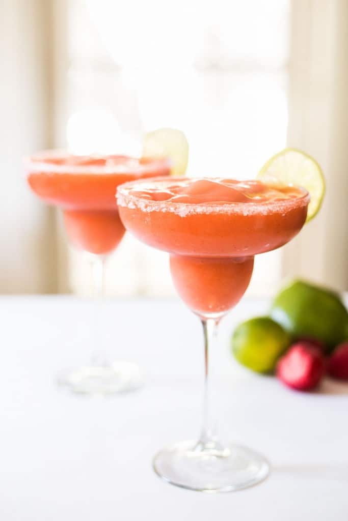 Blended Strawberry Mango Margarita