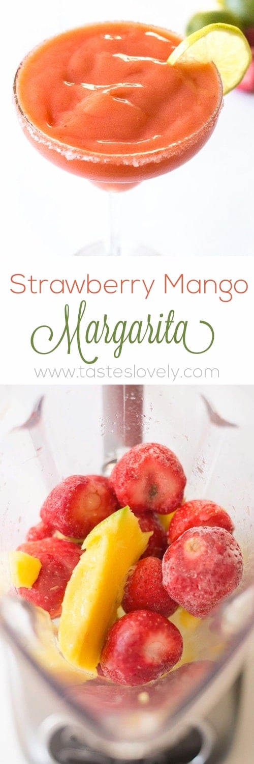 Blended Strawberry Mango Margarita
