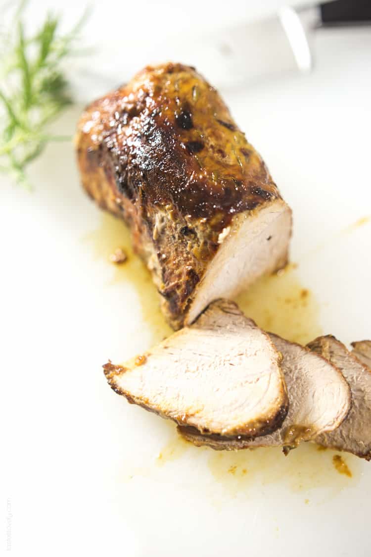 Rosemary Honey Mustard Pork Tenderloin #paleo #glutenfree-1