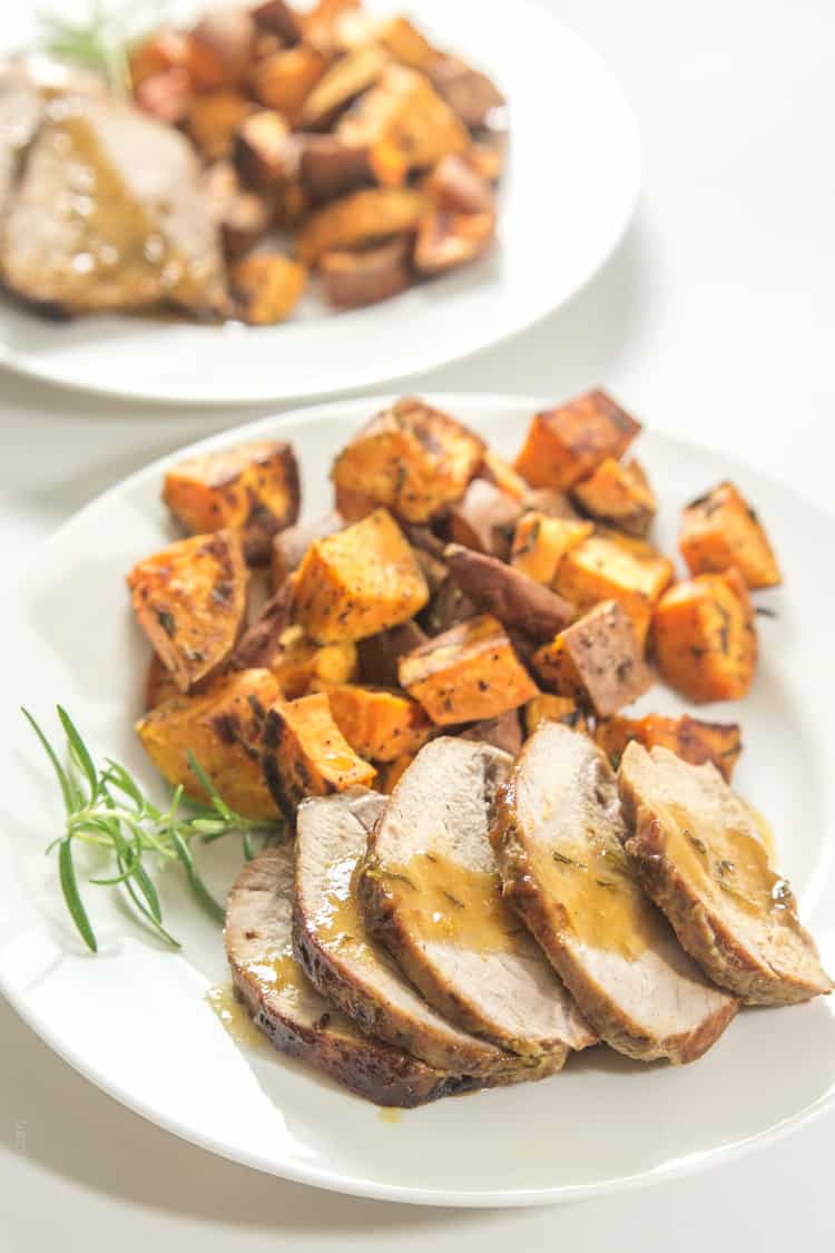 Rosemary Honey Mustard Pork Tenderloin #paleo #glutenfree-3