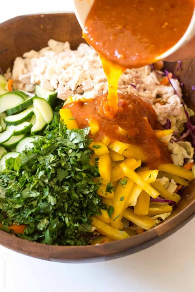 Rainbow Chopped Thai Chicken Salad