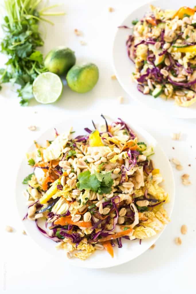 Rainbow Chopped Thai Chicken Salad