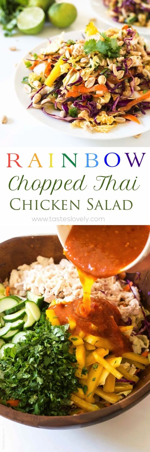 Rainbow Chopped Thai Chicken Salad