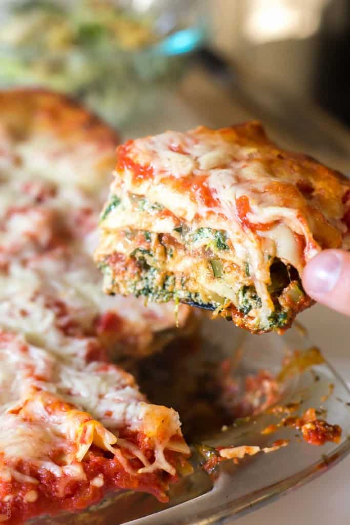 Garden Vegetable Lasagna - vegetarian and freezes beautifully!