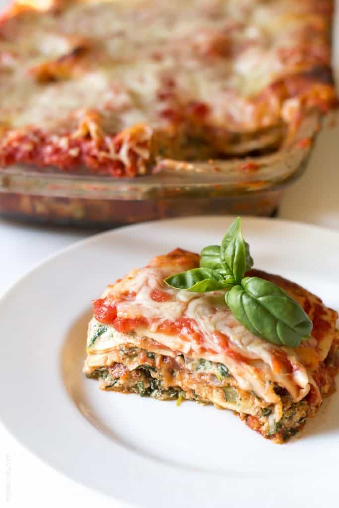 Garden Vegetable Lasagna - vegetarian and freezes beautifully!