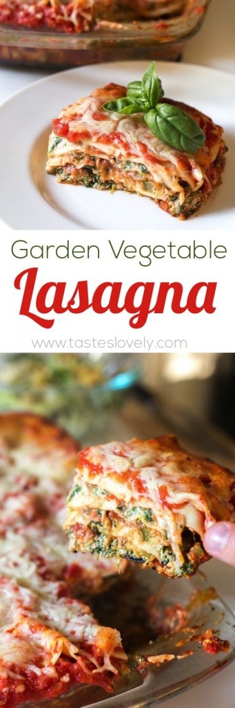 Garden Vegetable Lasagna - Tastes Lovely