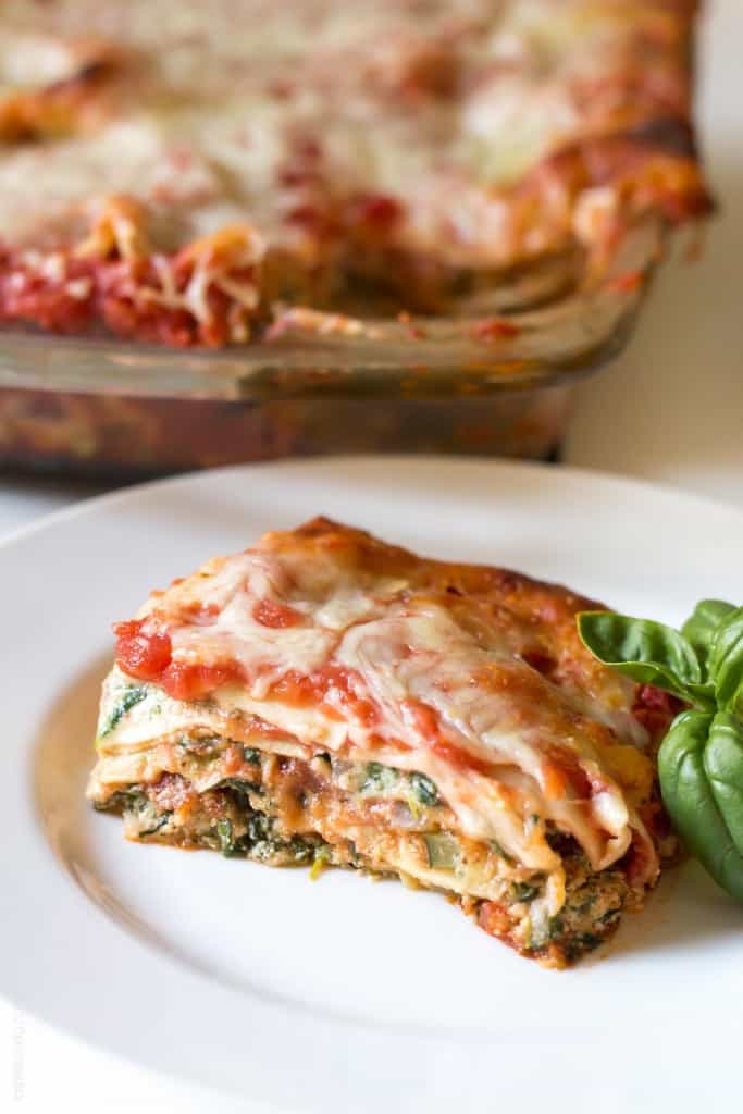 Garden Vegetable Lasagna - vegetarian and freezes beautifully!