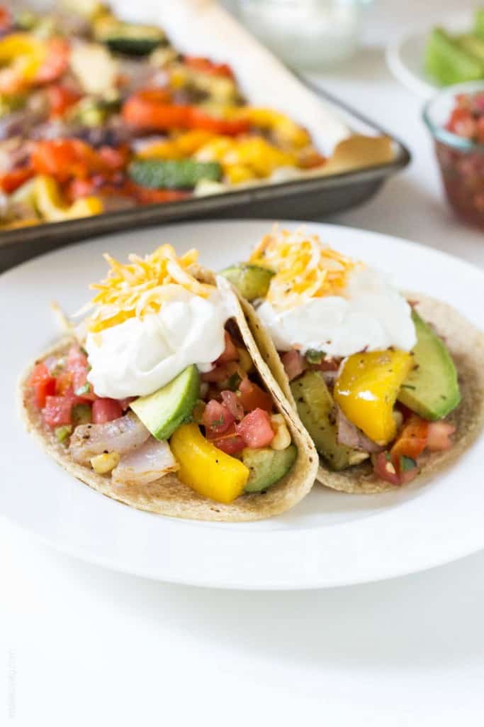 Oven Roasted Vegetable Fajitas - let the oven do all the work for you!