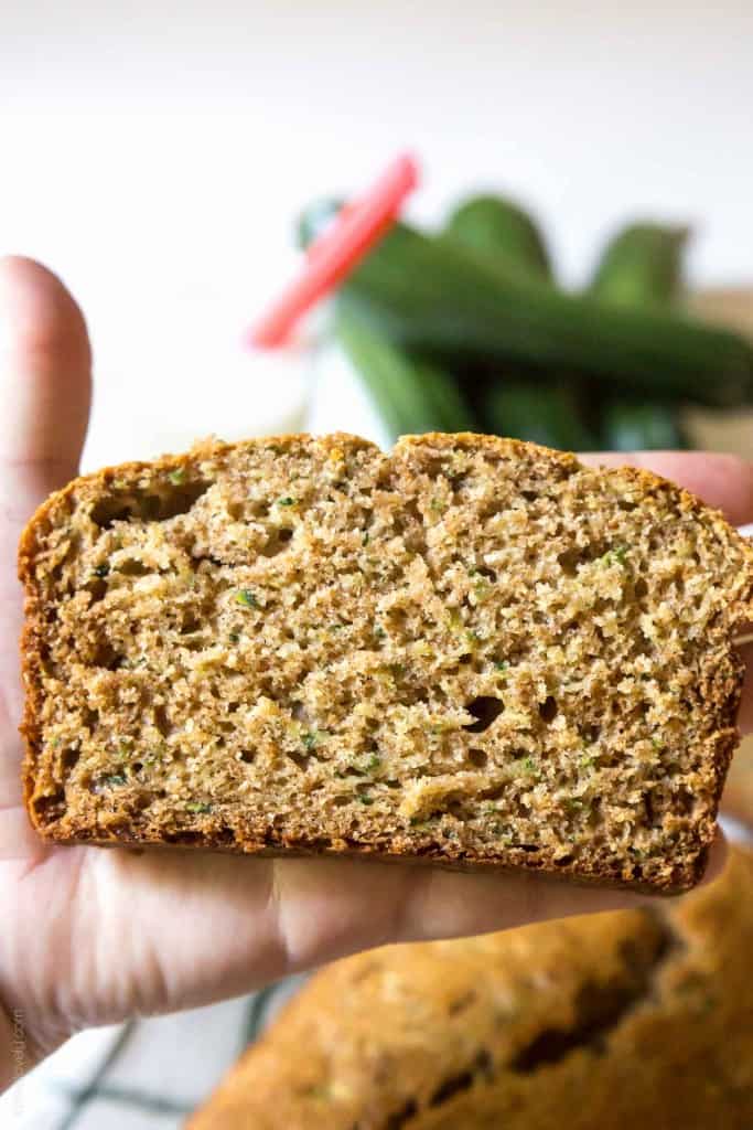 Healthy Zucchini Bread Recipe - made with half the amount of sugar, whole wheat flour, greek yogurt & coconut oil. A healthier zucchini bread you can enjoy without the guilt!