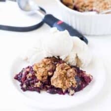 Easiest Triple Berry Crumble (made with frozen fruit!)-image