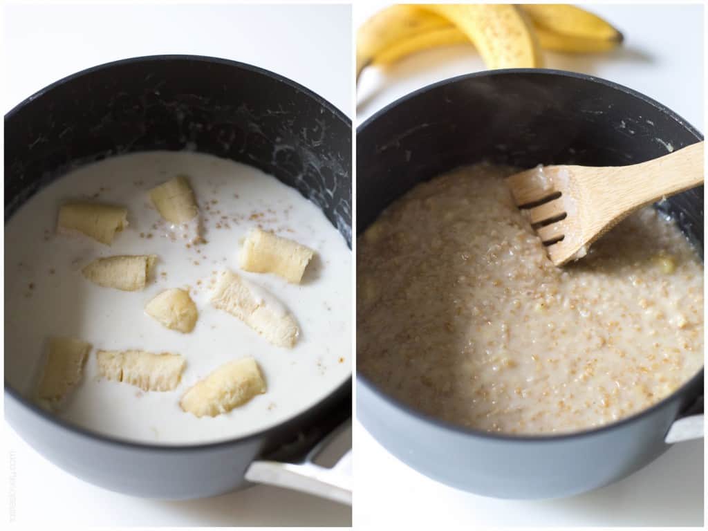 Coconut Banana Steel Cut Oatmeal - a healthy and flavorful vegan and gluten free breakfast