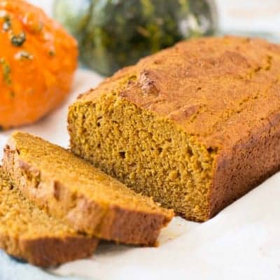 Healthy Pumpkin Bread - the BEST pumpkin bread I've ever had! Made with half the sugar and whole wheat flour | tasteslovely.com