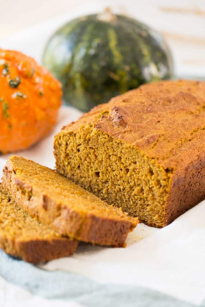 Healthy Pumpkin Bread - the BEST pumpkin bread I've ever had! Made with half the sugar and whole wheat flour