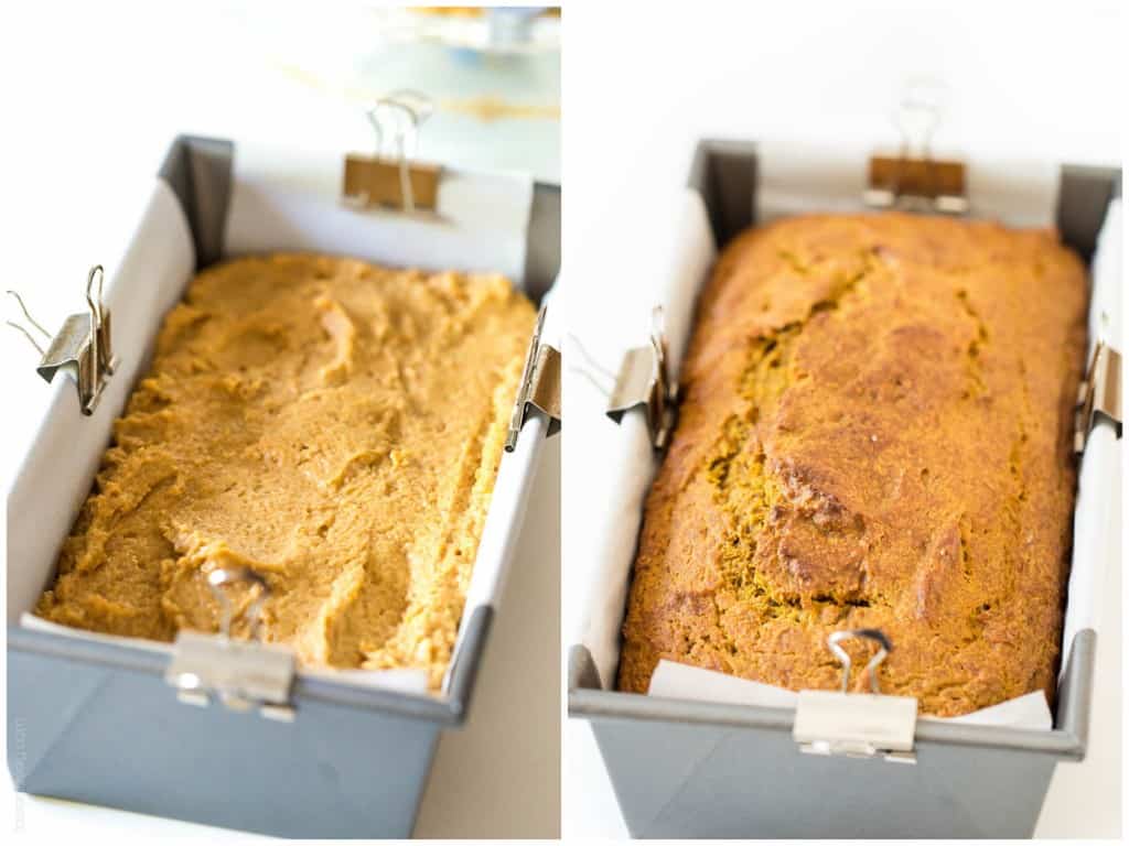 Healthy Pumpkin Bread - the BEST pumpkin bread I've ever had! Made with half the sugar and whole wheat flour