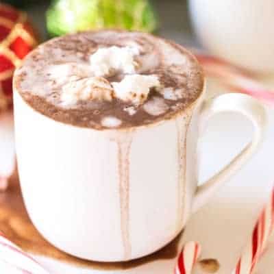 Dairy Free Hot Chocolate with Coconut Whipped Cream | tasteslovely.com