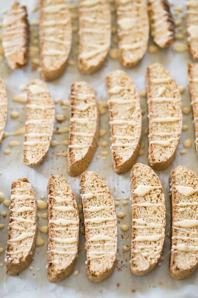 Chai Spice Biscotti with Chai Tea Glaze - a delicious tea time treat that is dairy free!