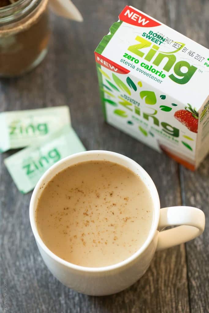 Instant Skinny Chai Tea Latte Mix made with dried spices - just add almond milk and honey!