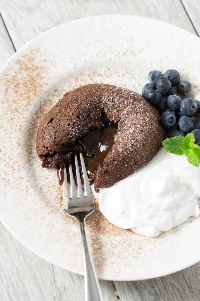 Dairy Free Coconut Oil Chocolate Molten Lava Cakes