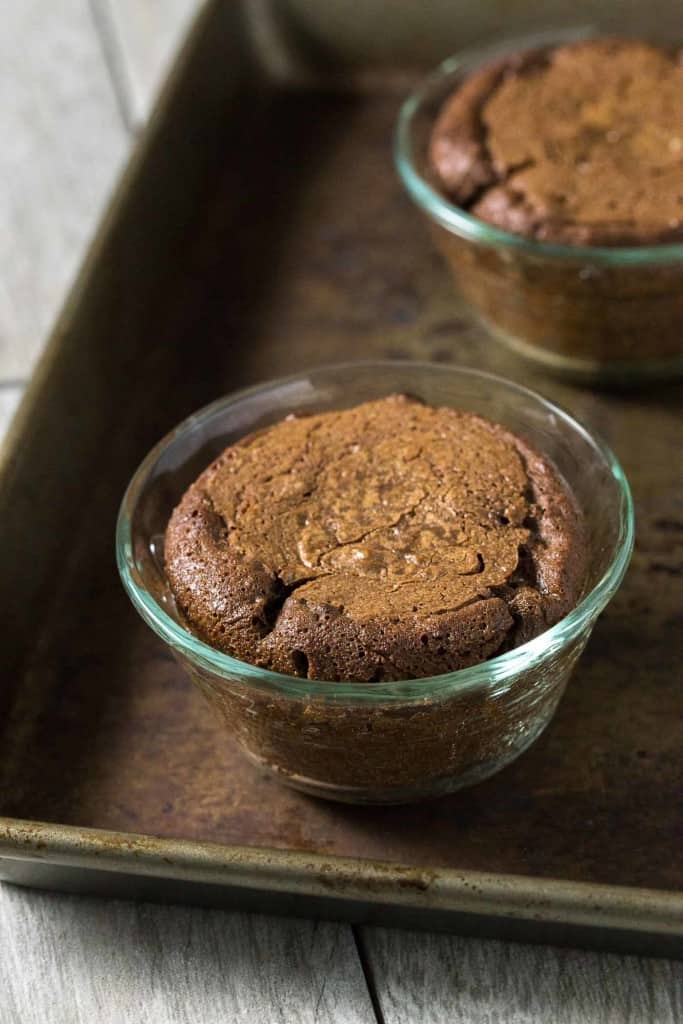 Dairy Free Coconut Oil Chocolate Molten Lava Cakes