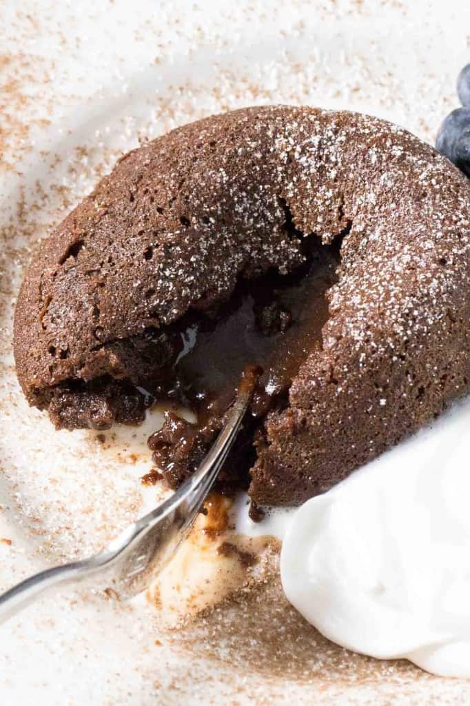 Dairy Free Coconut Oil Chocolate Molten Lava Cakes