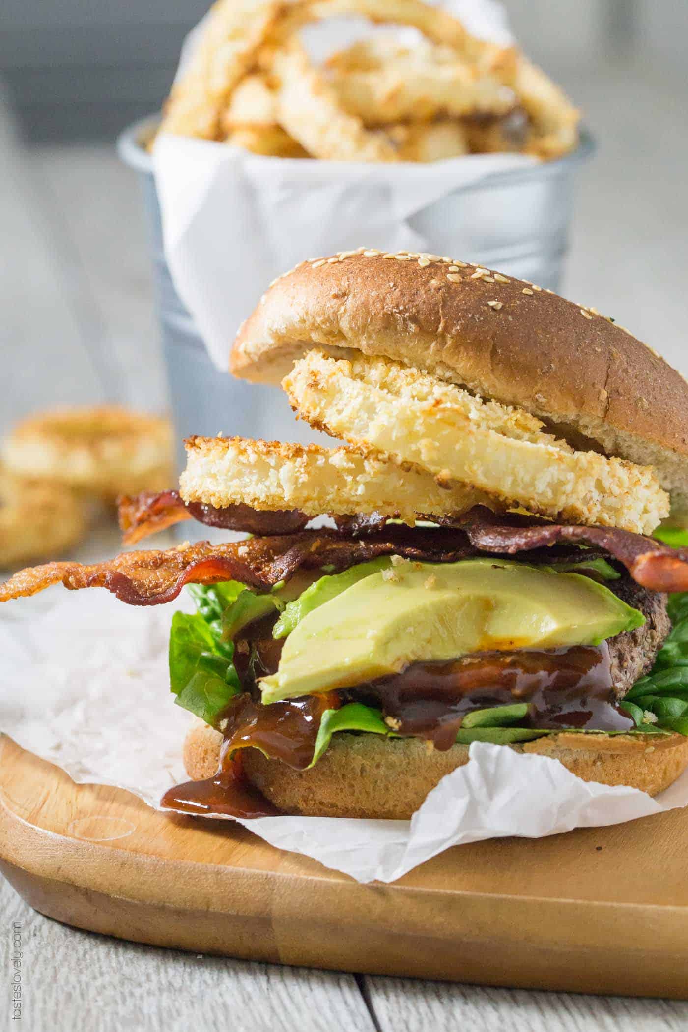 BBQ Bacon Western Burgers - Tastes Lovely