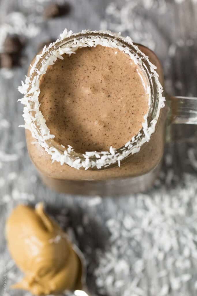 Peanut Butter Cocoa Coconut Smoothie