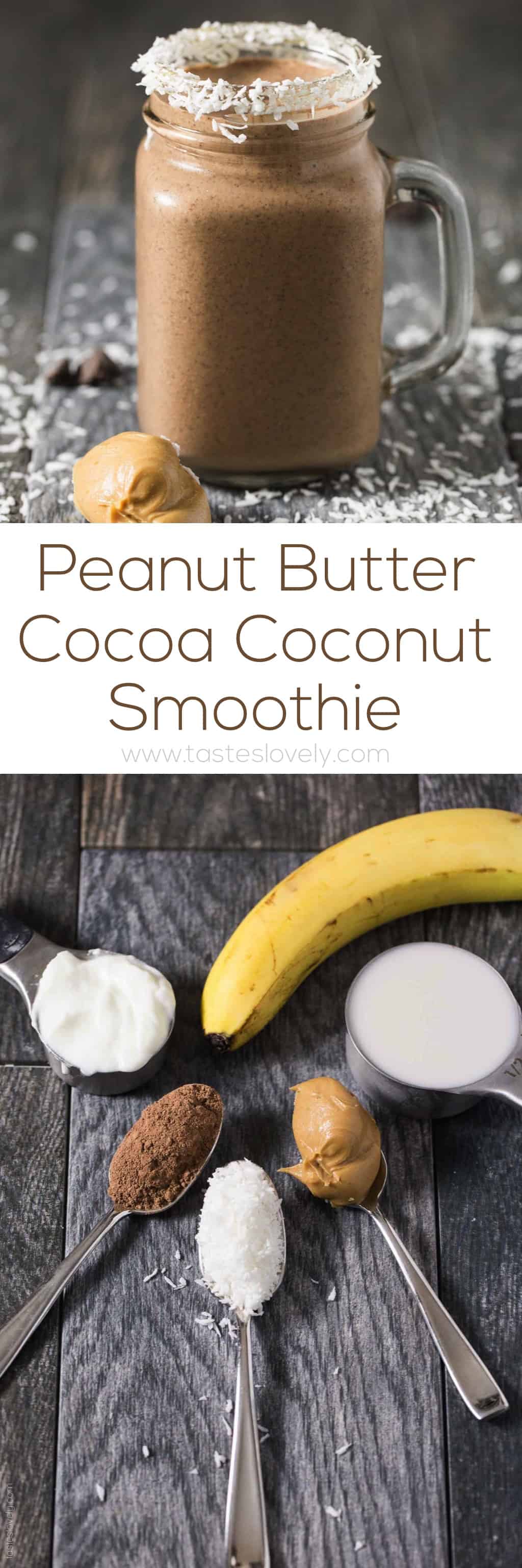 Peanut Butter Cocoa Coconut Smoothie