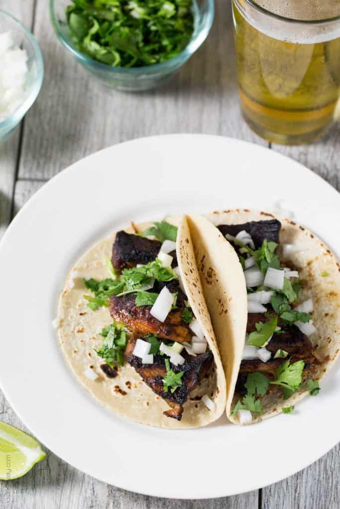 Street Style Crispy Carnitas Tacos - started in the slow cooker, then broiled in the oven to get them crispy