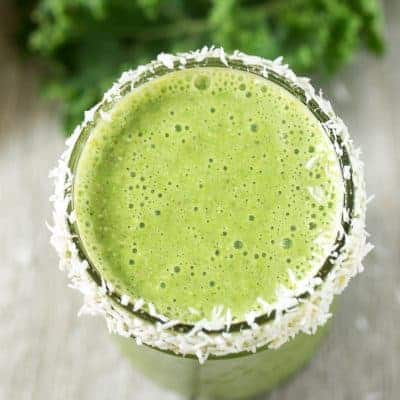 Kale Coconut Green Smoothie | tasteslovely.com