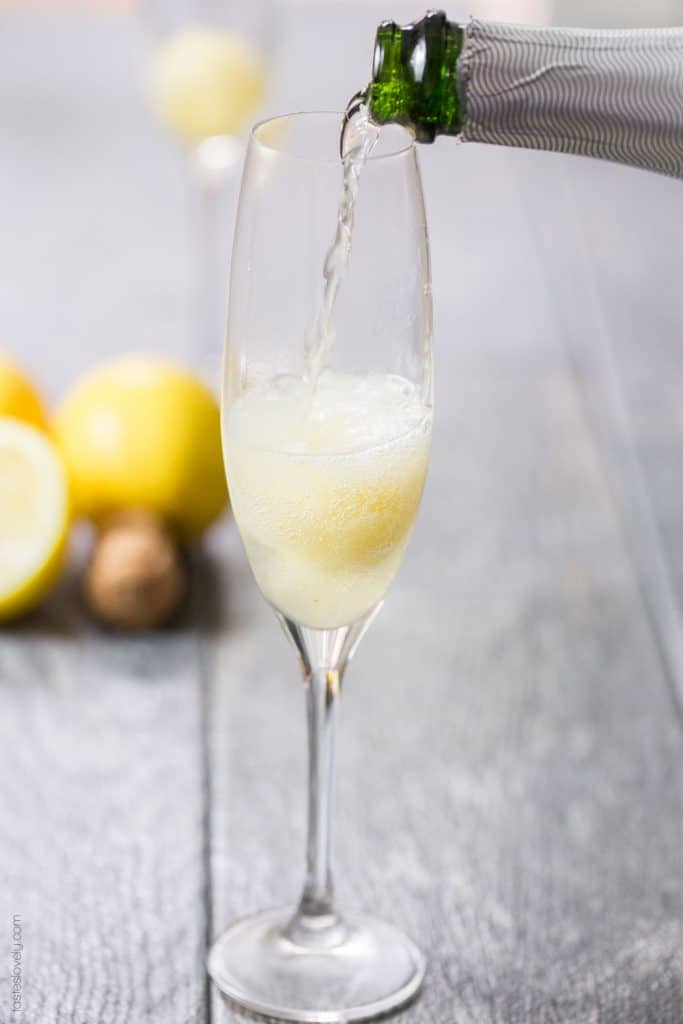 Lemon Sorbet Mimosa