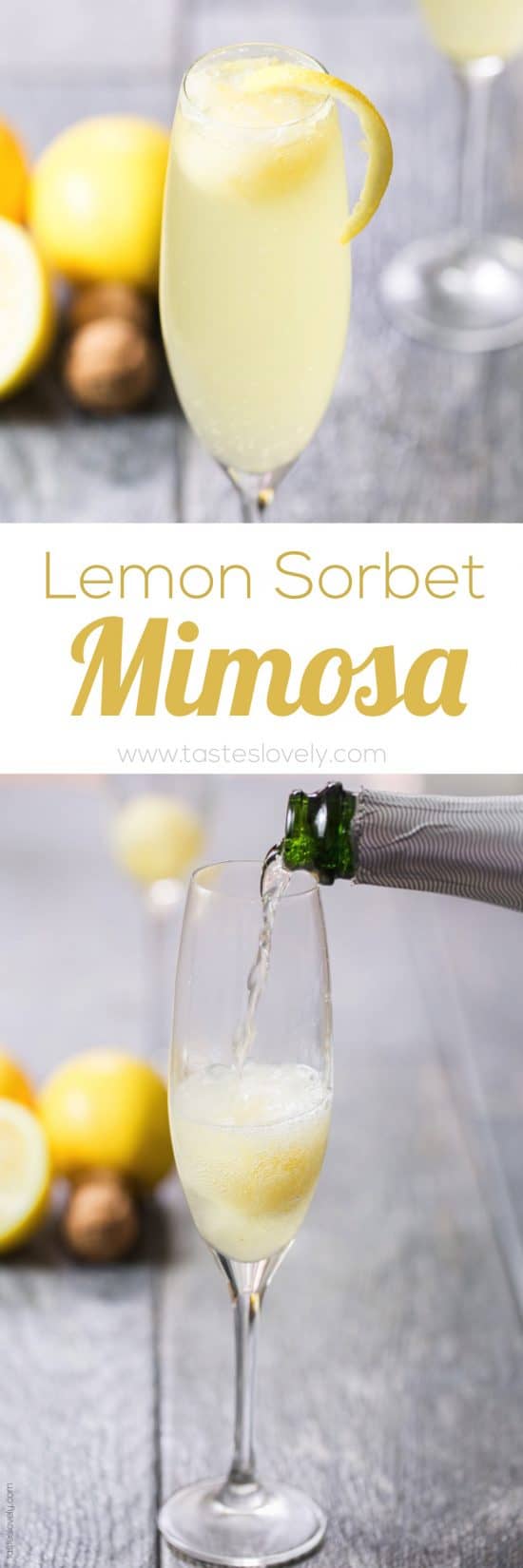 Lemon Sorbet Mimosa