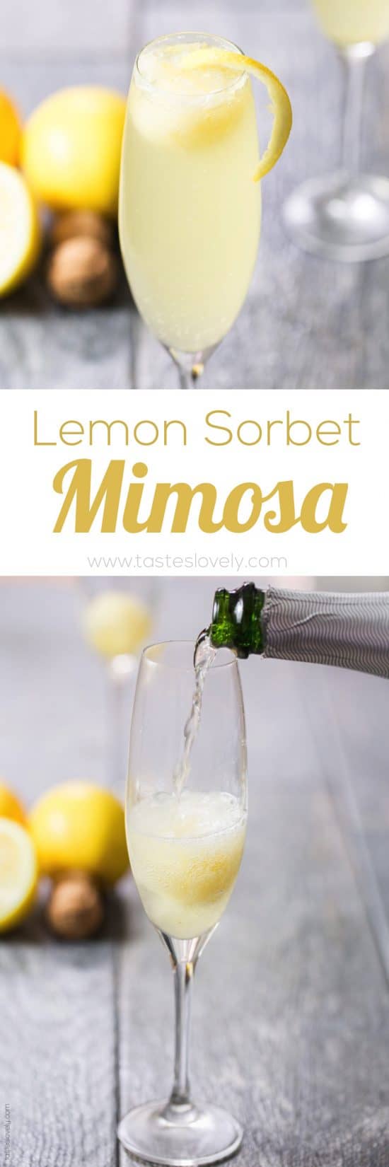 Lemon Sorbet Mimosa