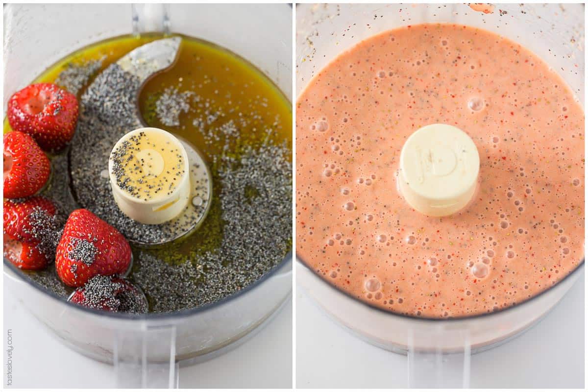 Paleo Strawberry Poppyseed Dressing - just 6 ingredients!