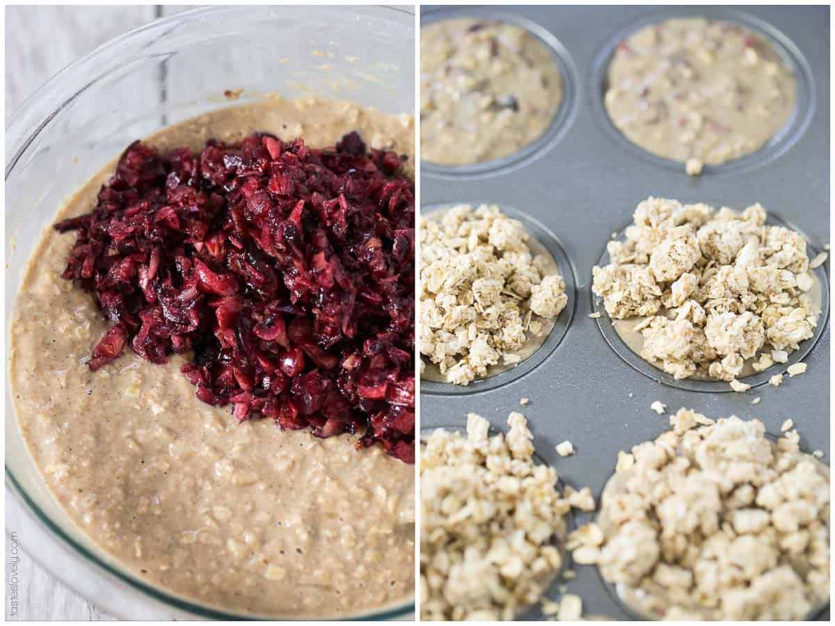 Healthy Cherry Oatmeal Muffins