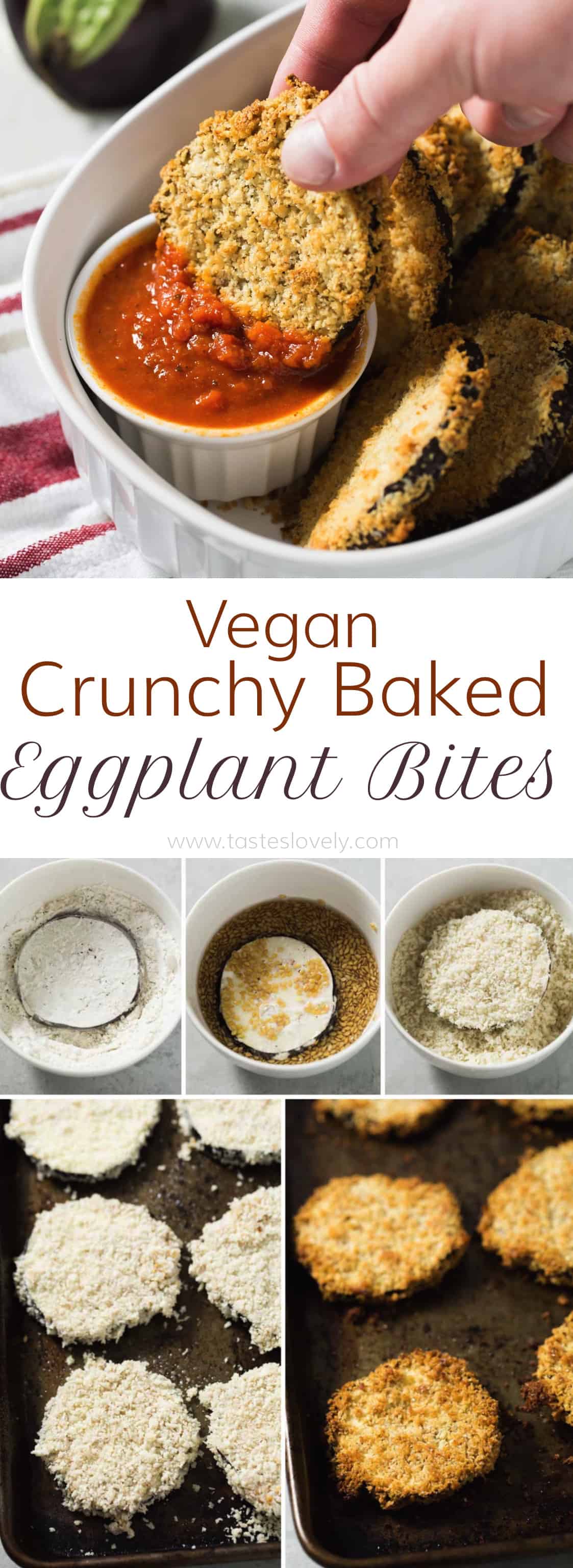 Vegan Crunchy Baked Eggplant Bites