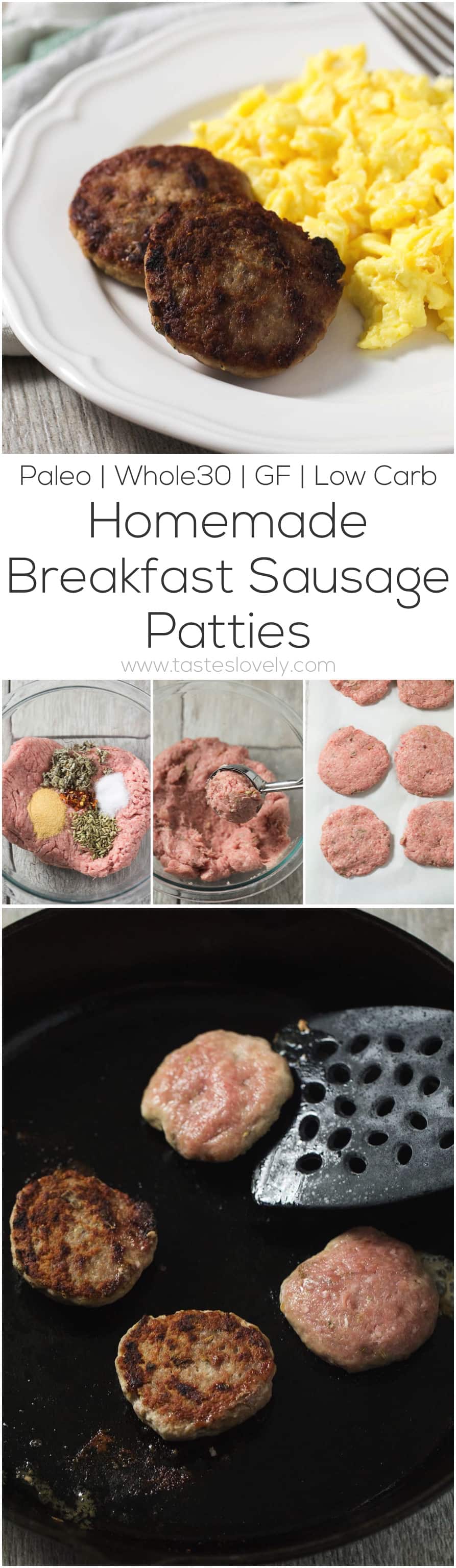 Homemade Paleo Breakfast Sausage Patties