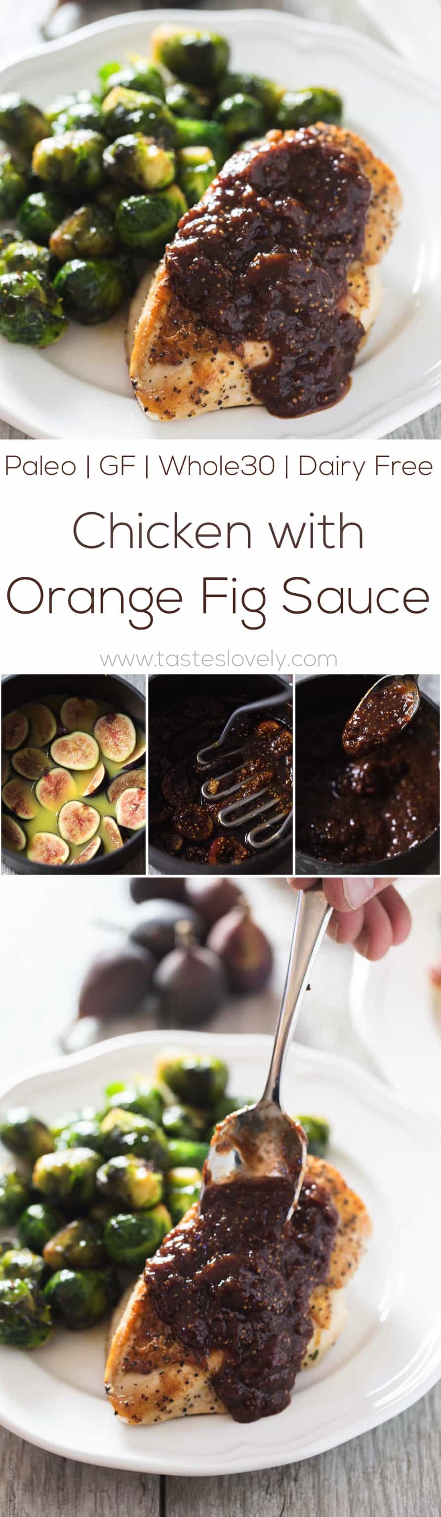 Chicken with Orange Fig Sauce fall dinner recipe (Paleo, Gluten Free, Whole30, Dairy Free)