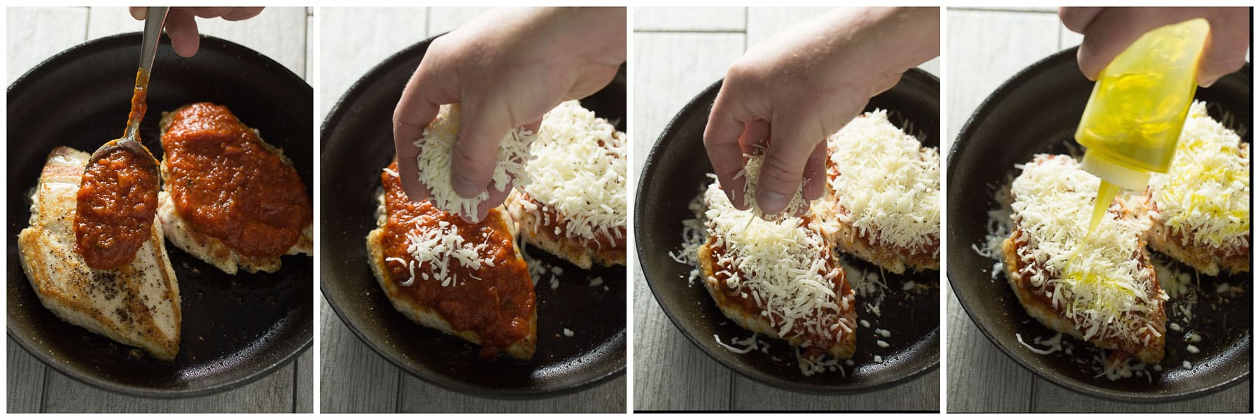 Healthy Chicken Parmesan - no breading! (gluten free, low carb)