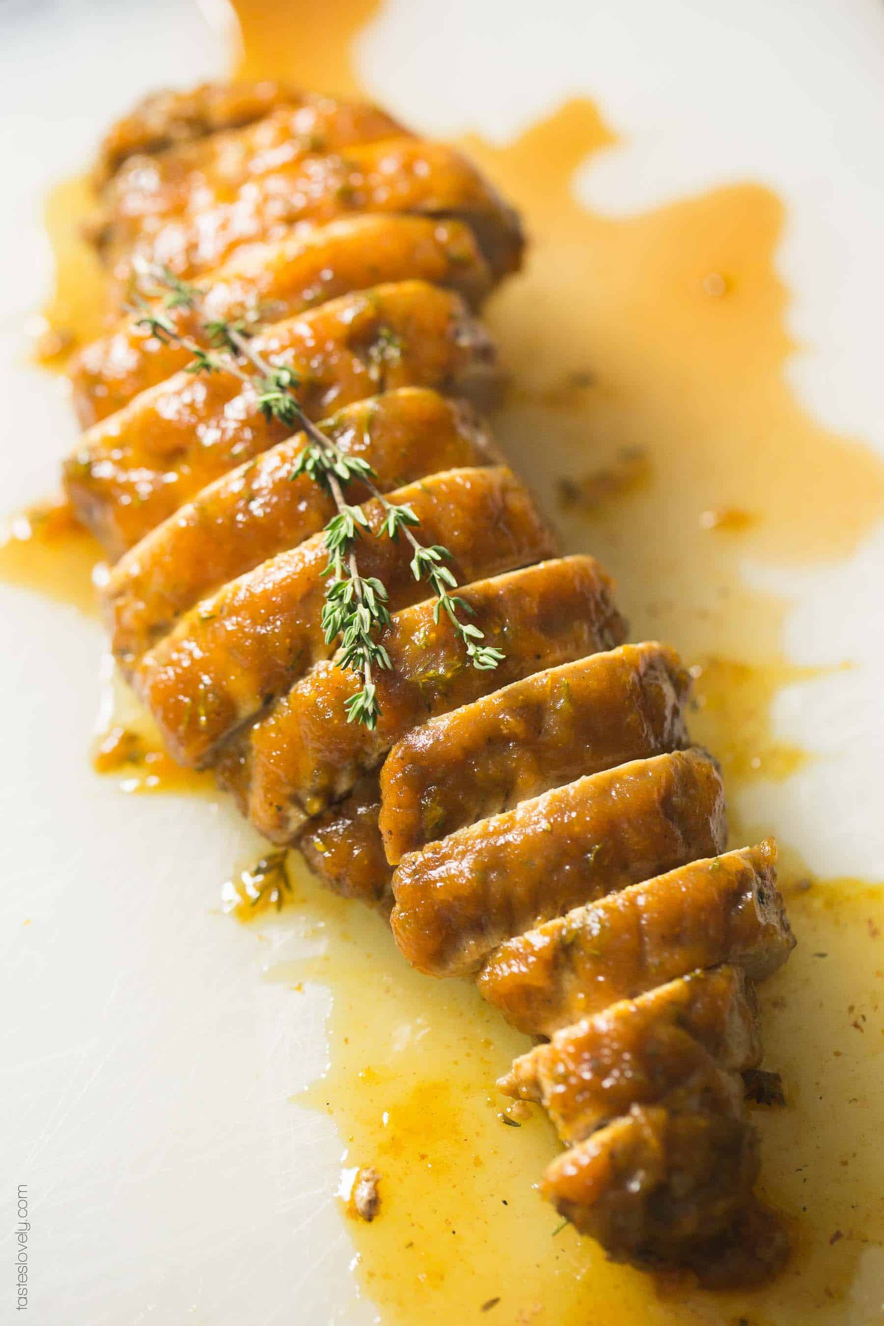 Pumpkin Butter & Thyme Pork Tenderloin - a paleo, gluten free, dairy free, refined sugar free dinner recipe