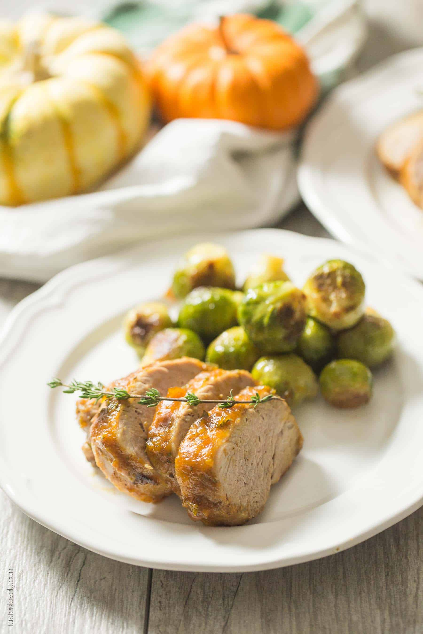 Pumpkin Butter & Thyme Pork Tenderloin - a paleo, gluten free, dairy free, refined sugar free dinner recipe