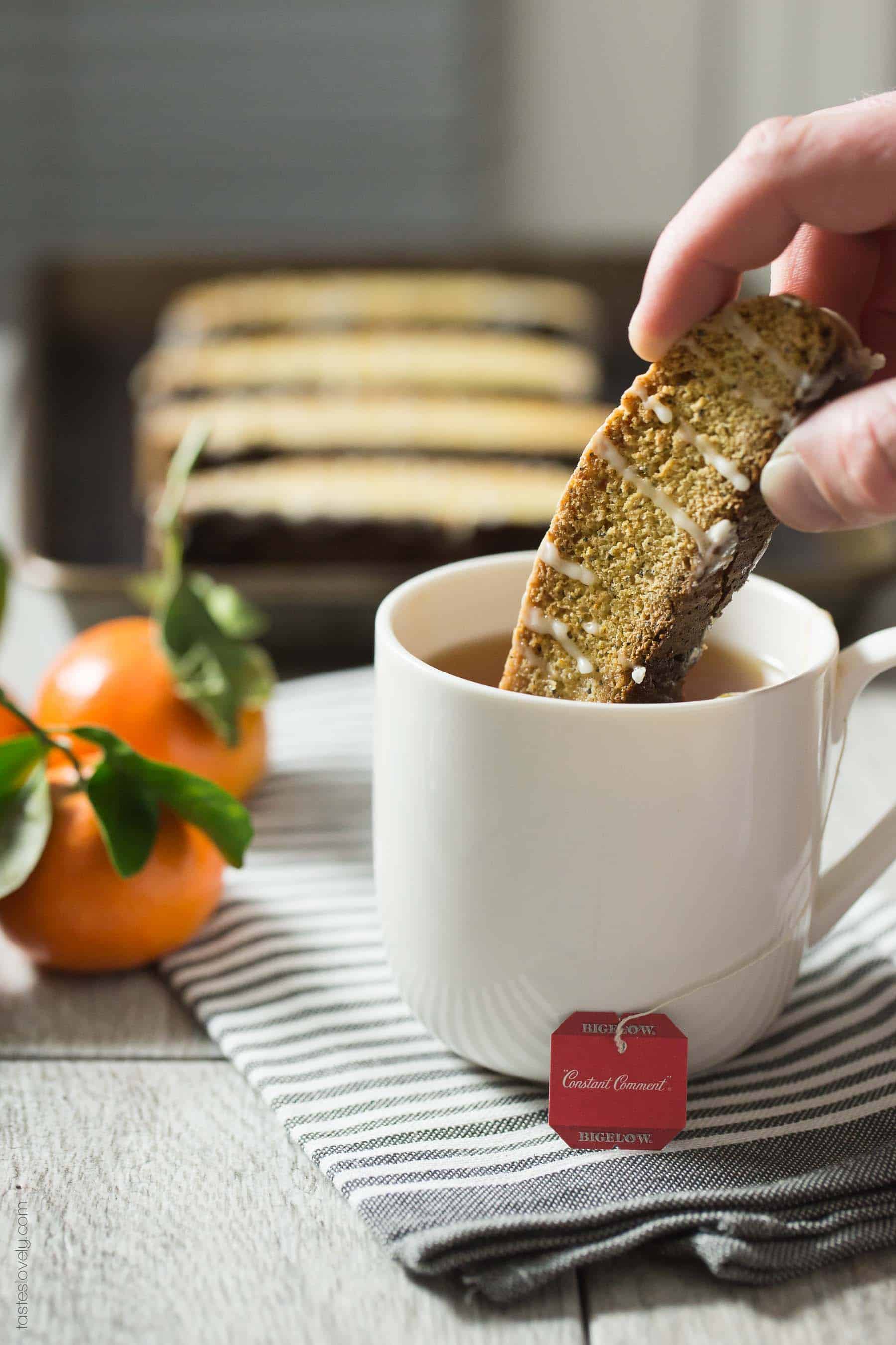 Orange Poppy Seed Biscotti - made with no butter so they're dairy free!