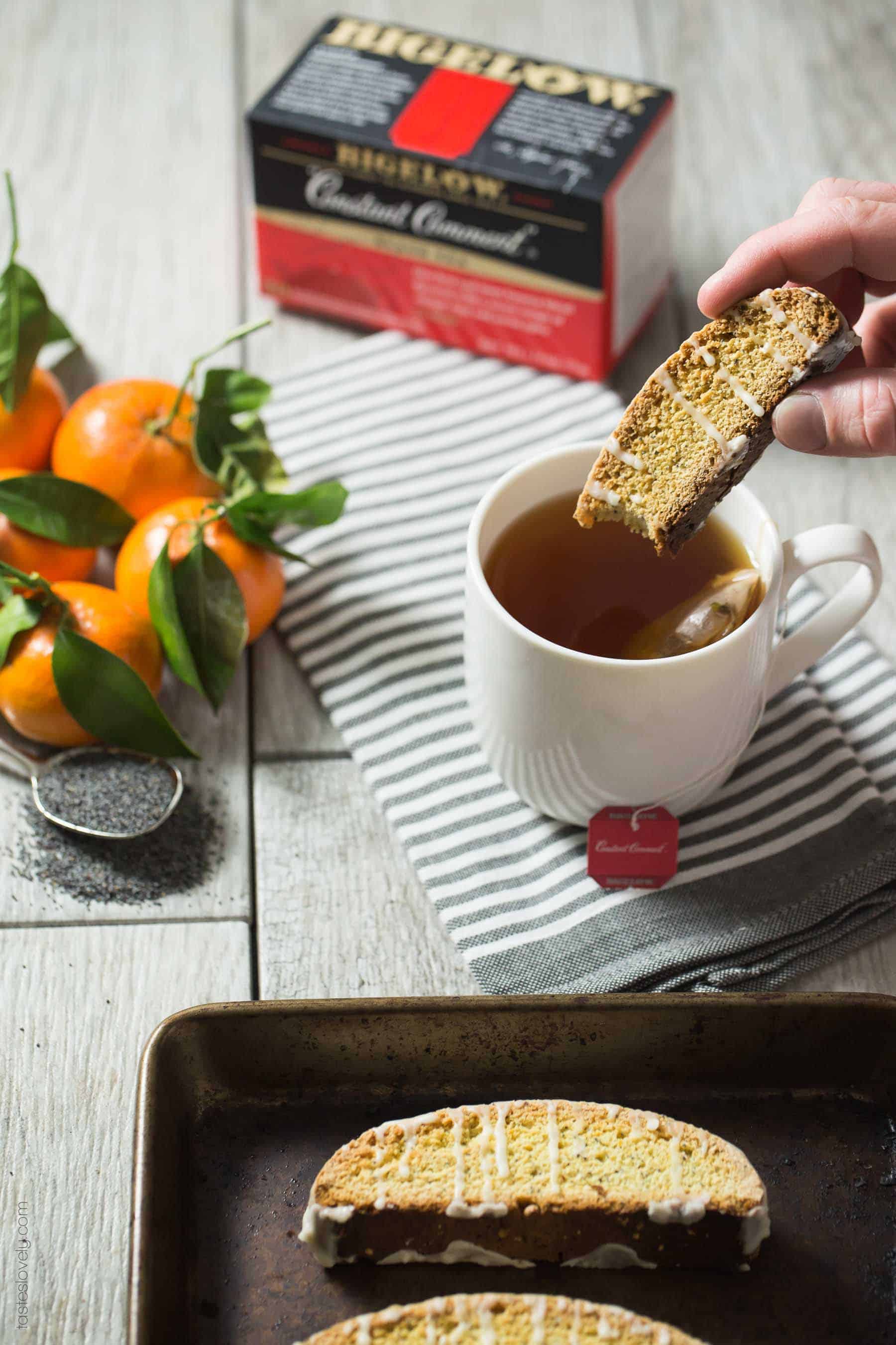 Orange Poppy Seed Biscotti - made with no butter so they're dairy free!