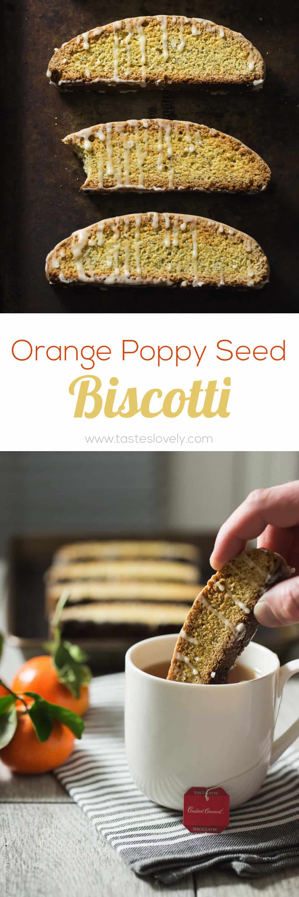 Orange Poppy Seed Biscotti - made with no butter so they're dairy free!