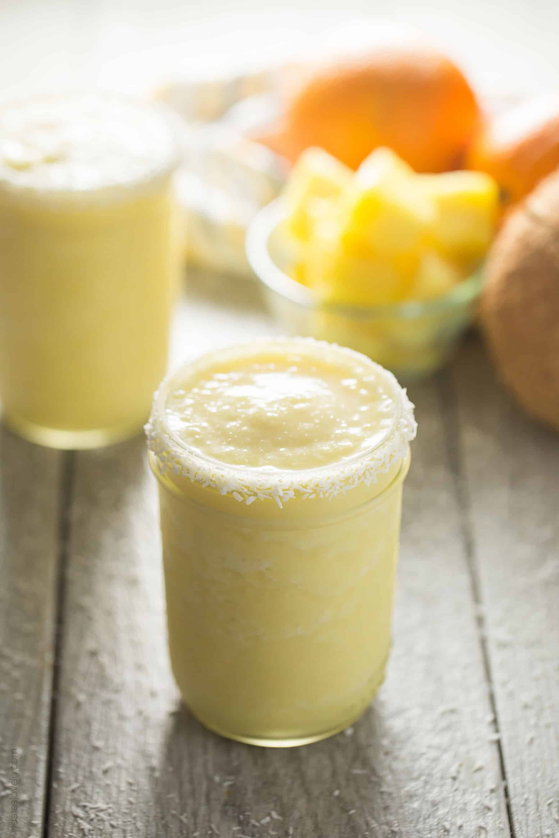 Tropical Pineapple Orange Smoothie - citrusy and bright breakfast smoothie (paleo, gluten free, dairy free, Whole30, vegan)