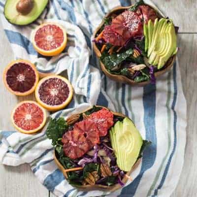 Winter Kale and Blood Orange Salad | tasteslovely.com