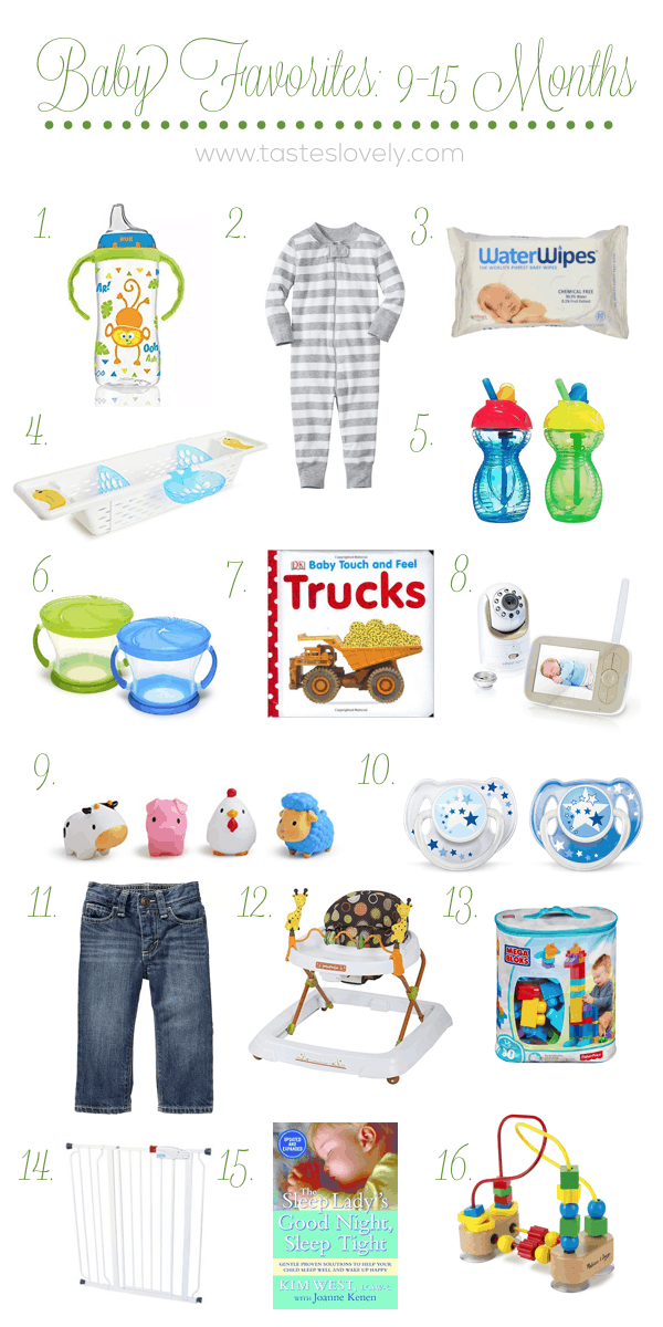 Baby Favorites 9-15 Months | tasteslovely.com