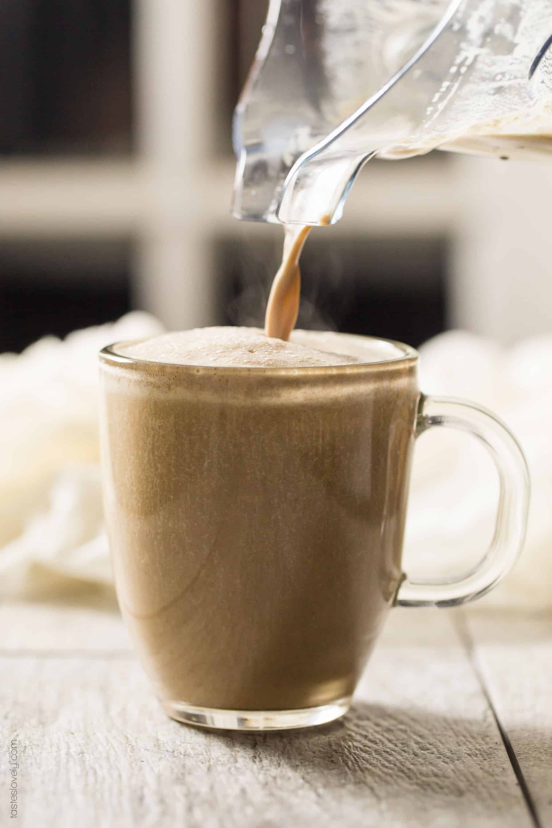 Whole30 Vanilla Latte Coffee - a dairy free, refined sugar free Whole30 approved and paleo vanilla latte that is better than Starbucks!