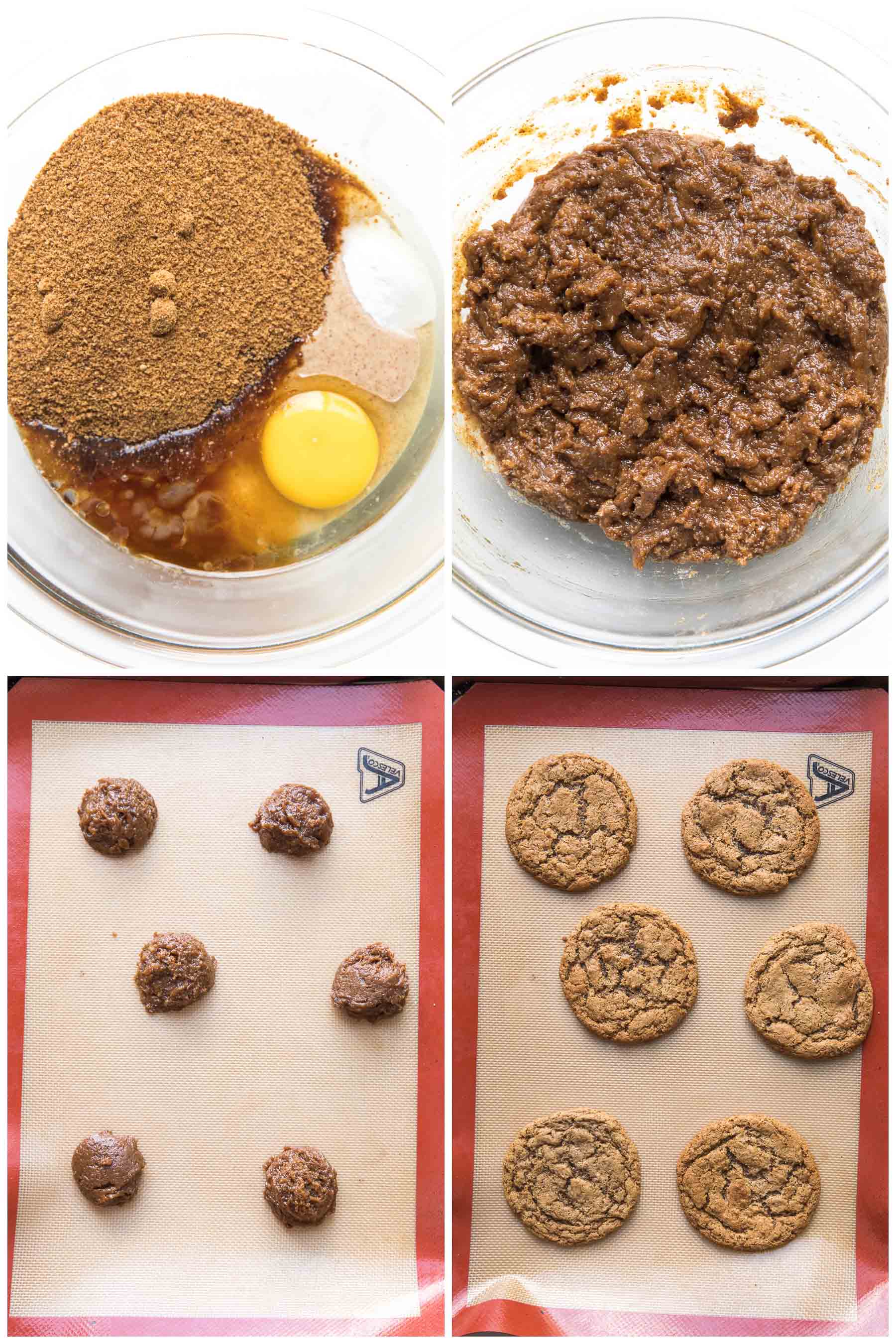 steps of making almond butter cookies