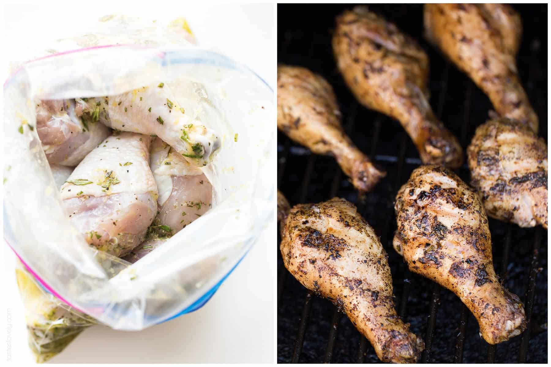 Paleo & Whole30 Lemon Herb Grilled Chicken Drumsticks - a simple and healthy dinner recipe! (gluten free, dairy free, sugar free, grain free, clean eating, low carb)
