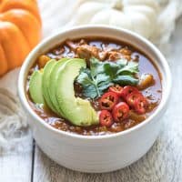Paleo & Whole30 Pumpkin Turkey Chili